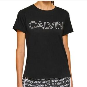Calvin Klein Women’s Cotton Short Sleeve Signature Logo T-Shirt Size XS